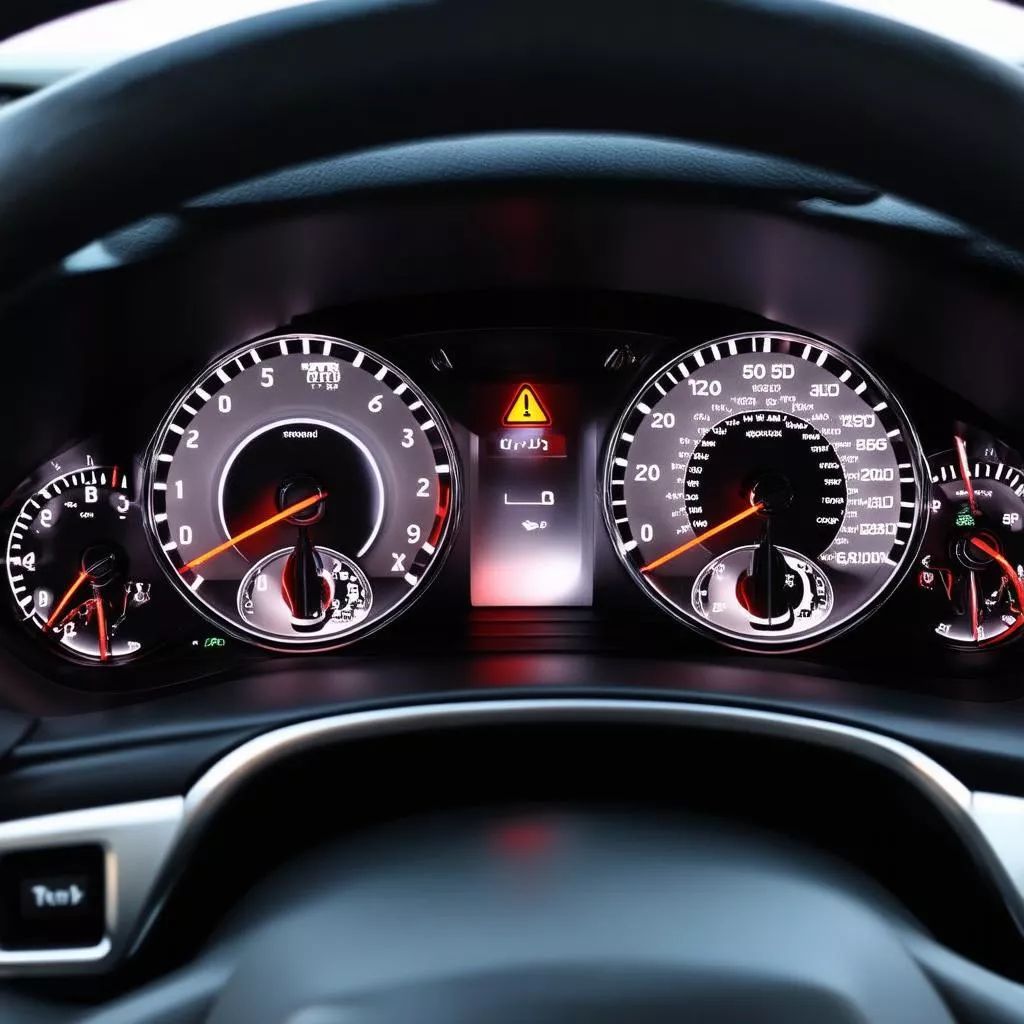 Various car warning symbols