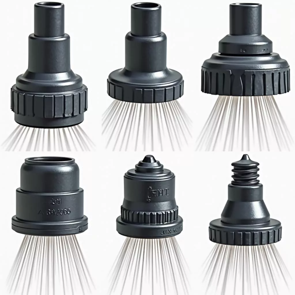 Các loại đầu phun của bộ máy rửa xe ô tô