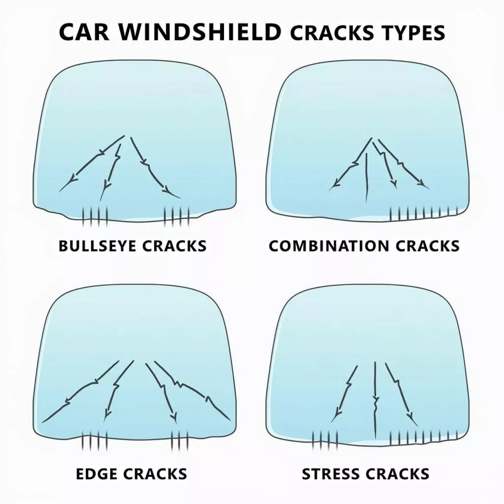 Common types of windshield cracks