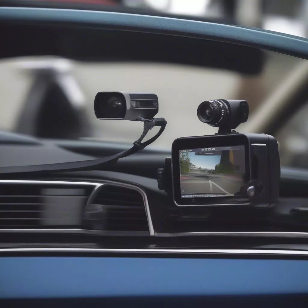 Dashcam installed in a truck