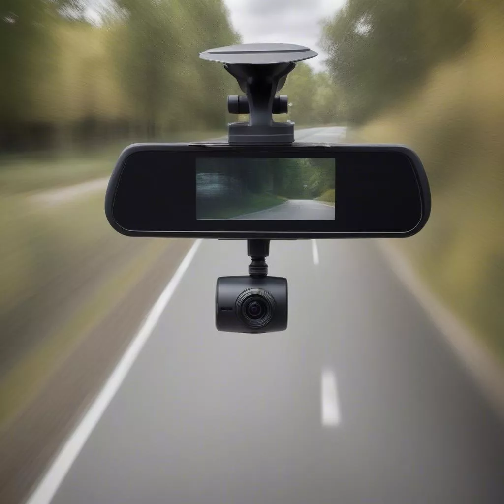 Dash cam installed in the optimal position