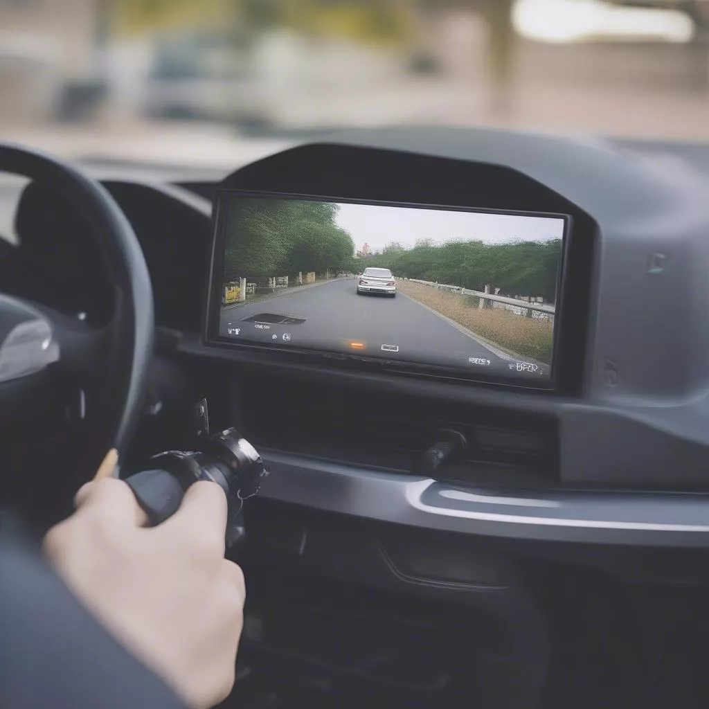 Camera lùi hiển thị hình ảnh phía sau xe