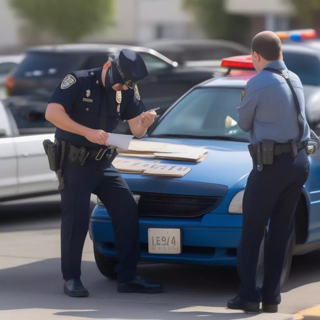 License plate violation warning