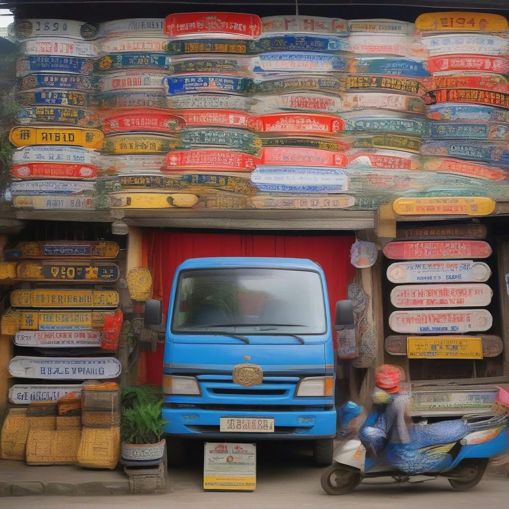 北部のトラックのナンバープレートに関する民話