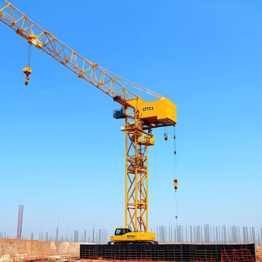 Công suất cẩu tháp QTZ63 6 tấn: "Cánh tay lực sĩ" trên công trường