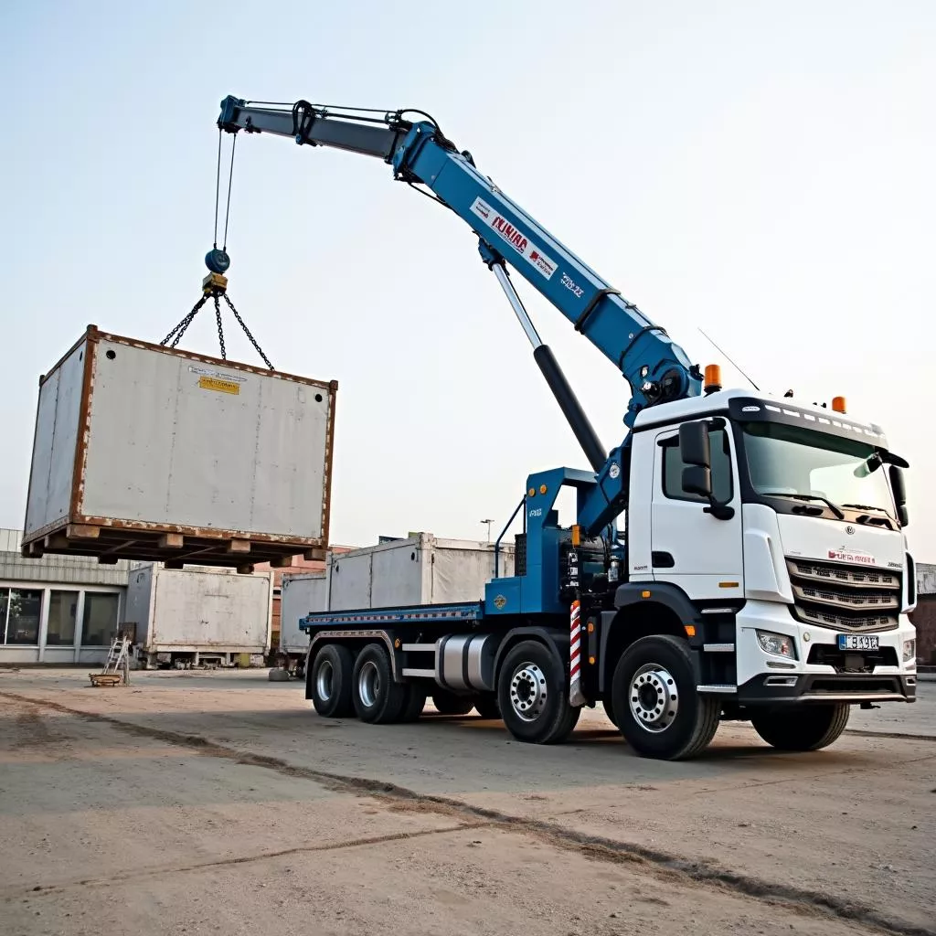 निर्माण कार्य के लिए स्व-चालित क्रेन