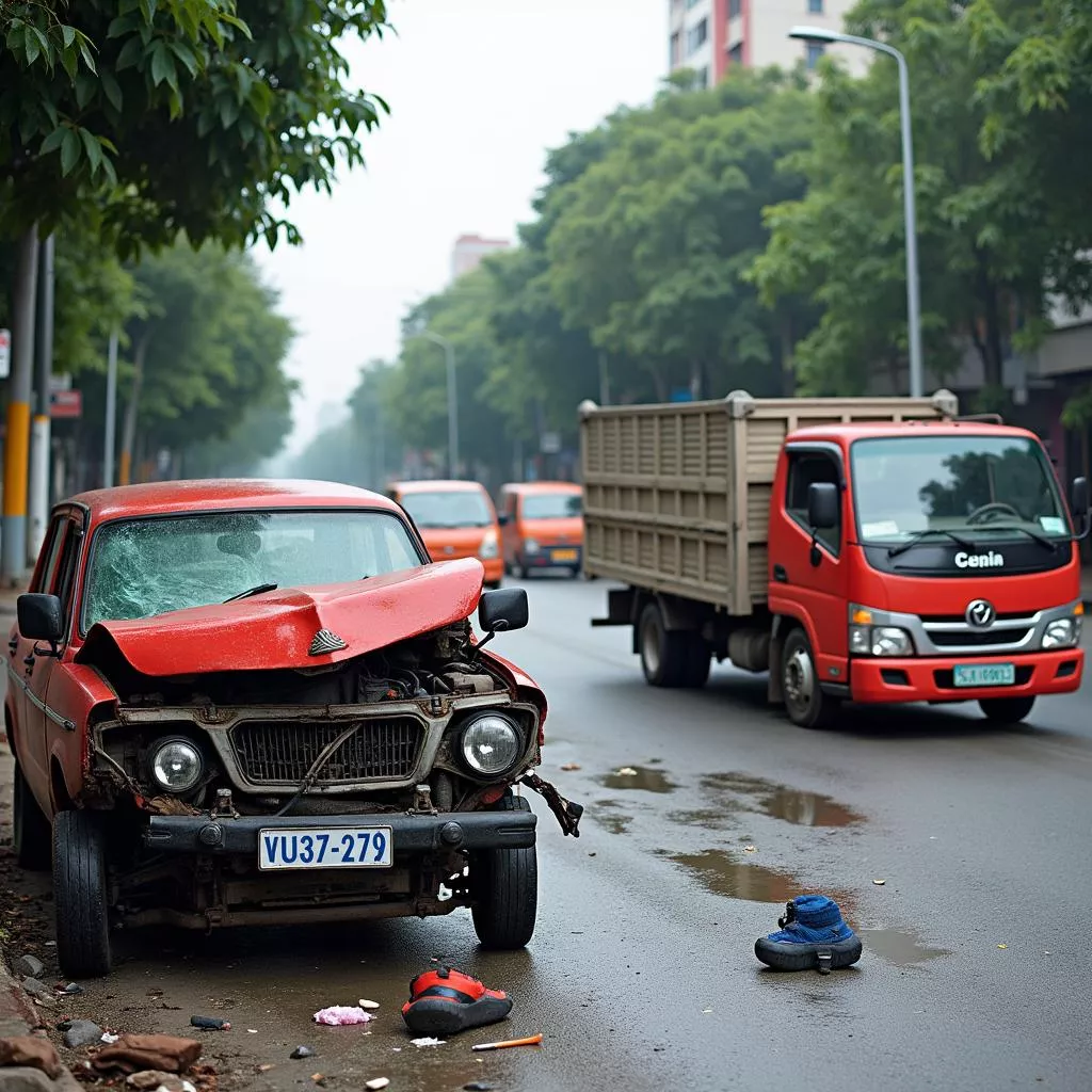 Traffic accident in Hanoi