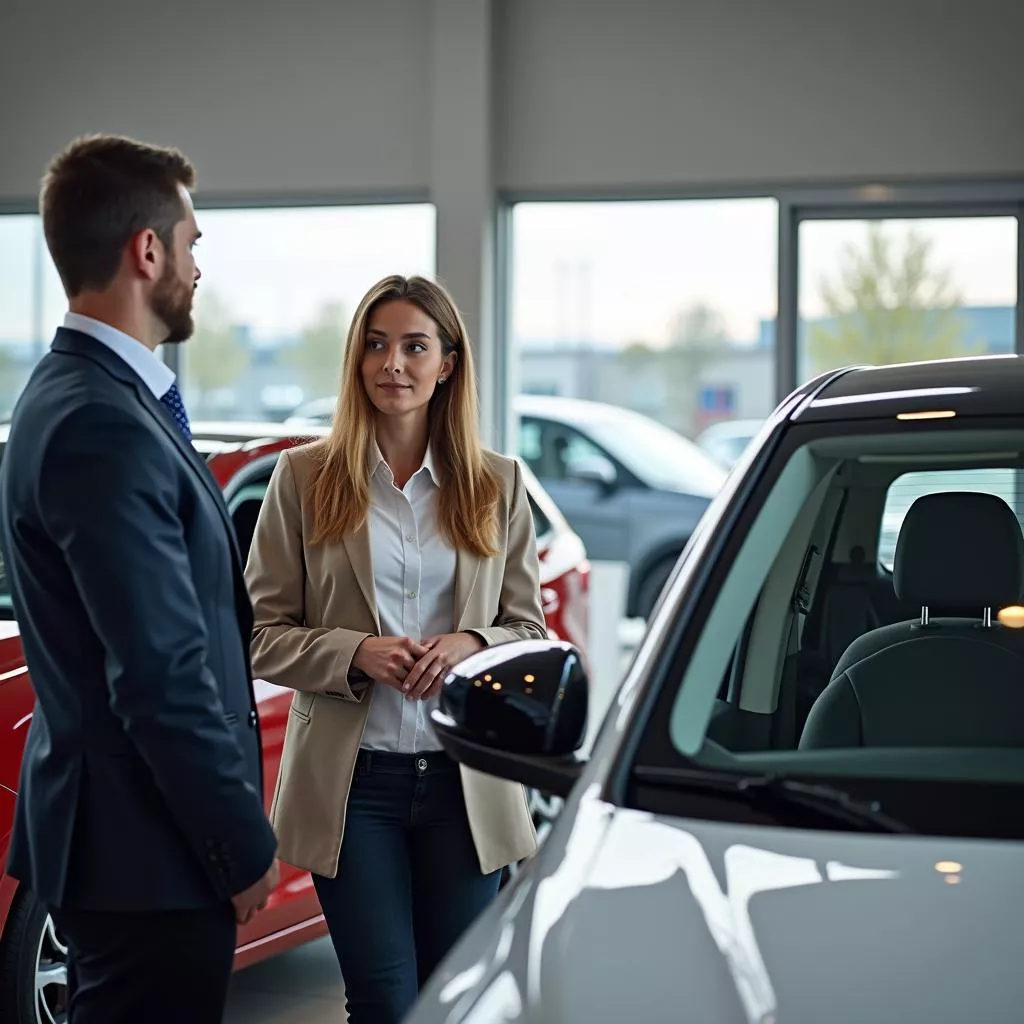 Escolher comprar um carro num concessionário