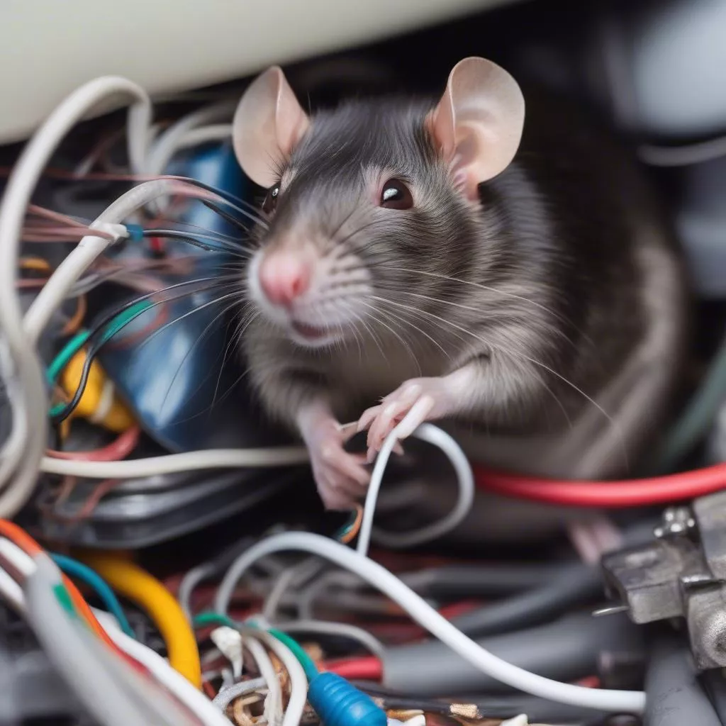 Chuột gặm dây điện xe hơi