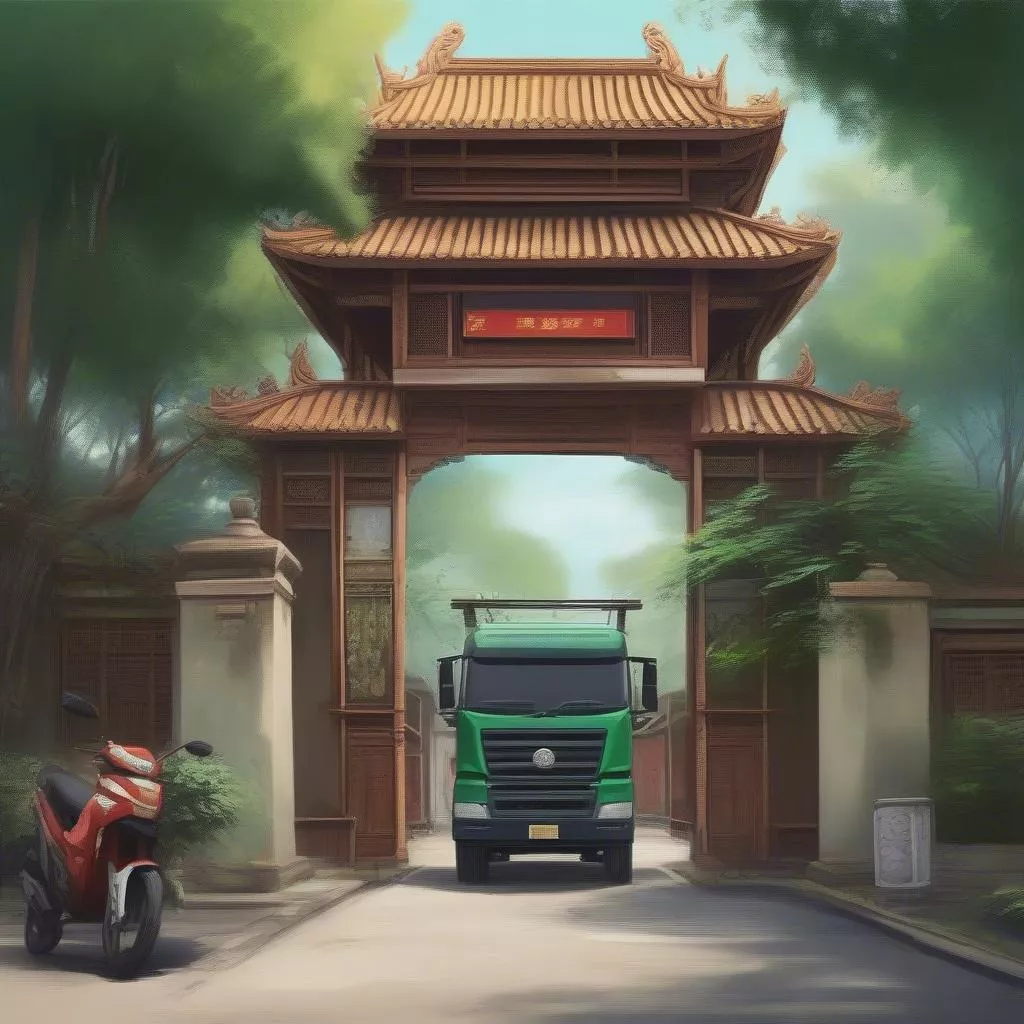 Thiết kế cổng cho ô tô vào nhà: Vượng khí hanh thông, xe ra tài lộc