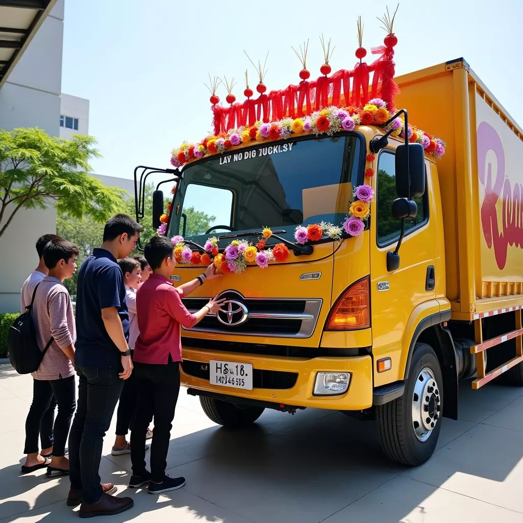 Hình ảnh cúng xe tải mới
