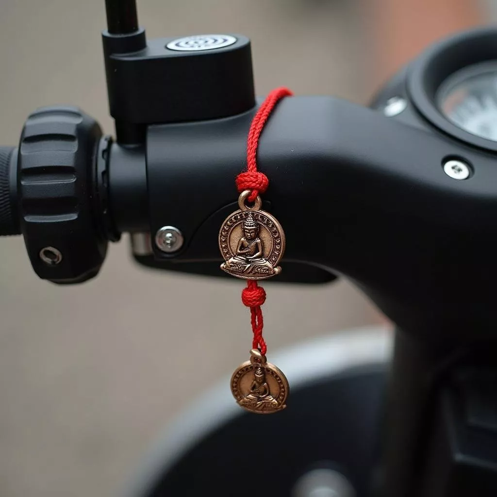 Scooter with peace amulet