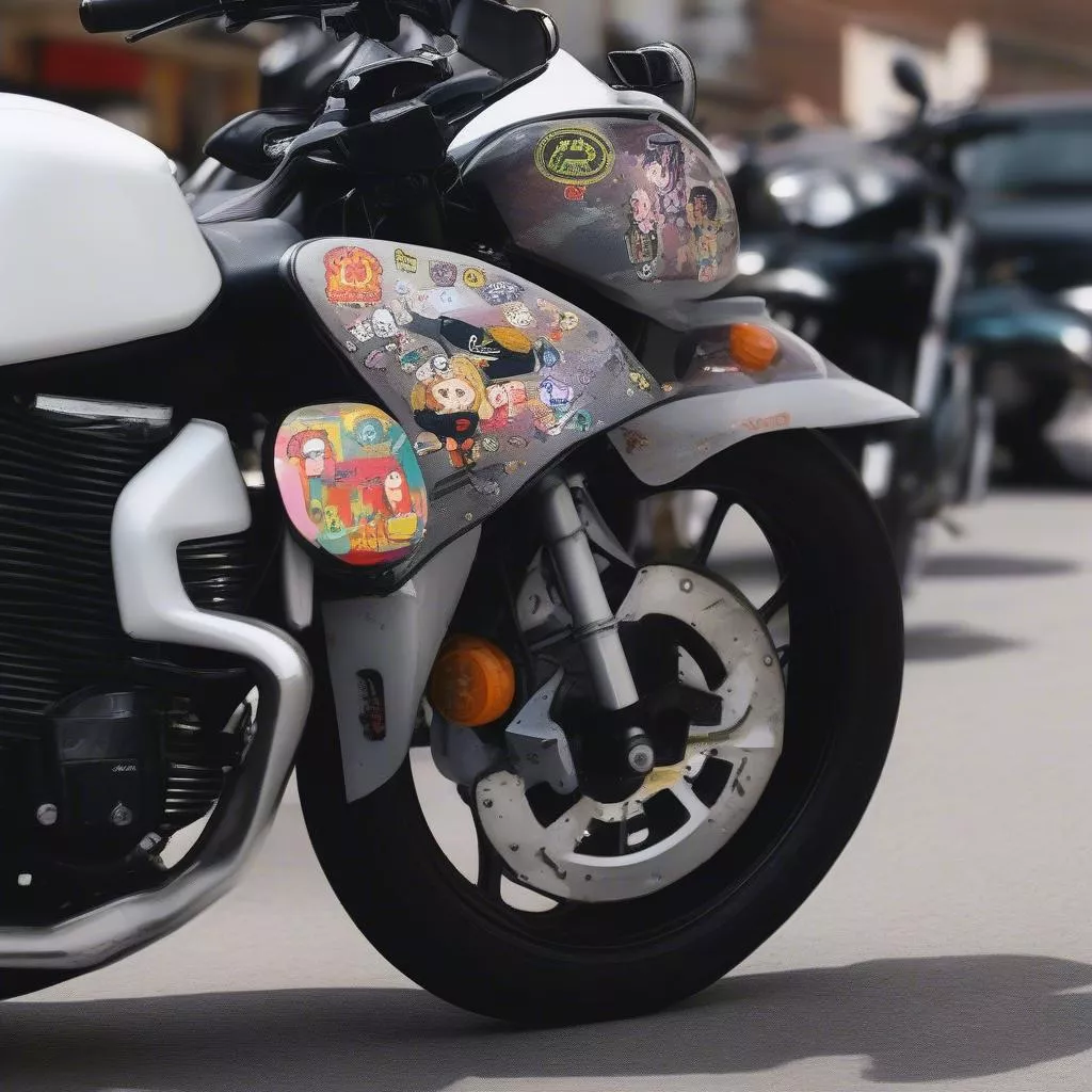 dán sticker lên xe