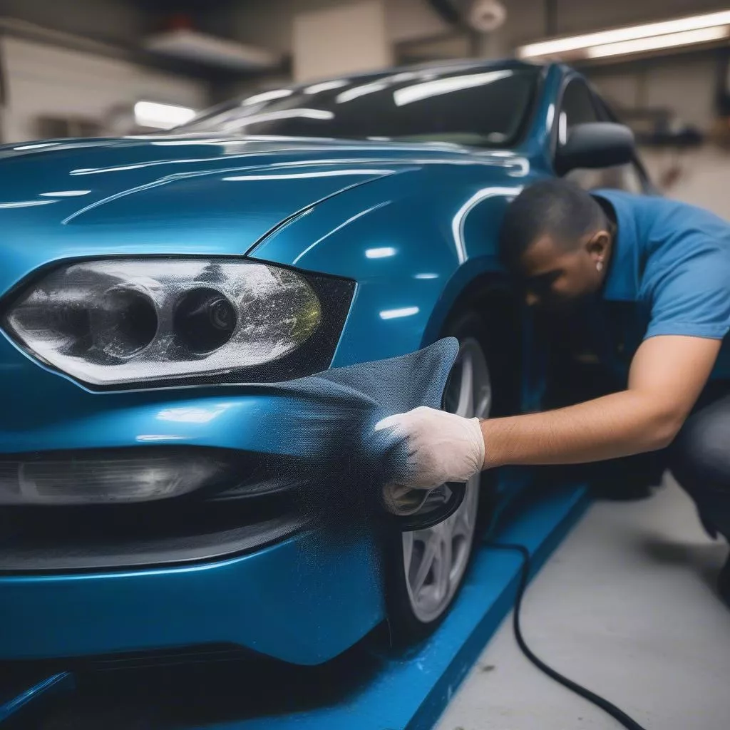 Máy đánh bóng sơn xe ô tô tại nhà