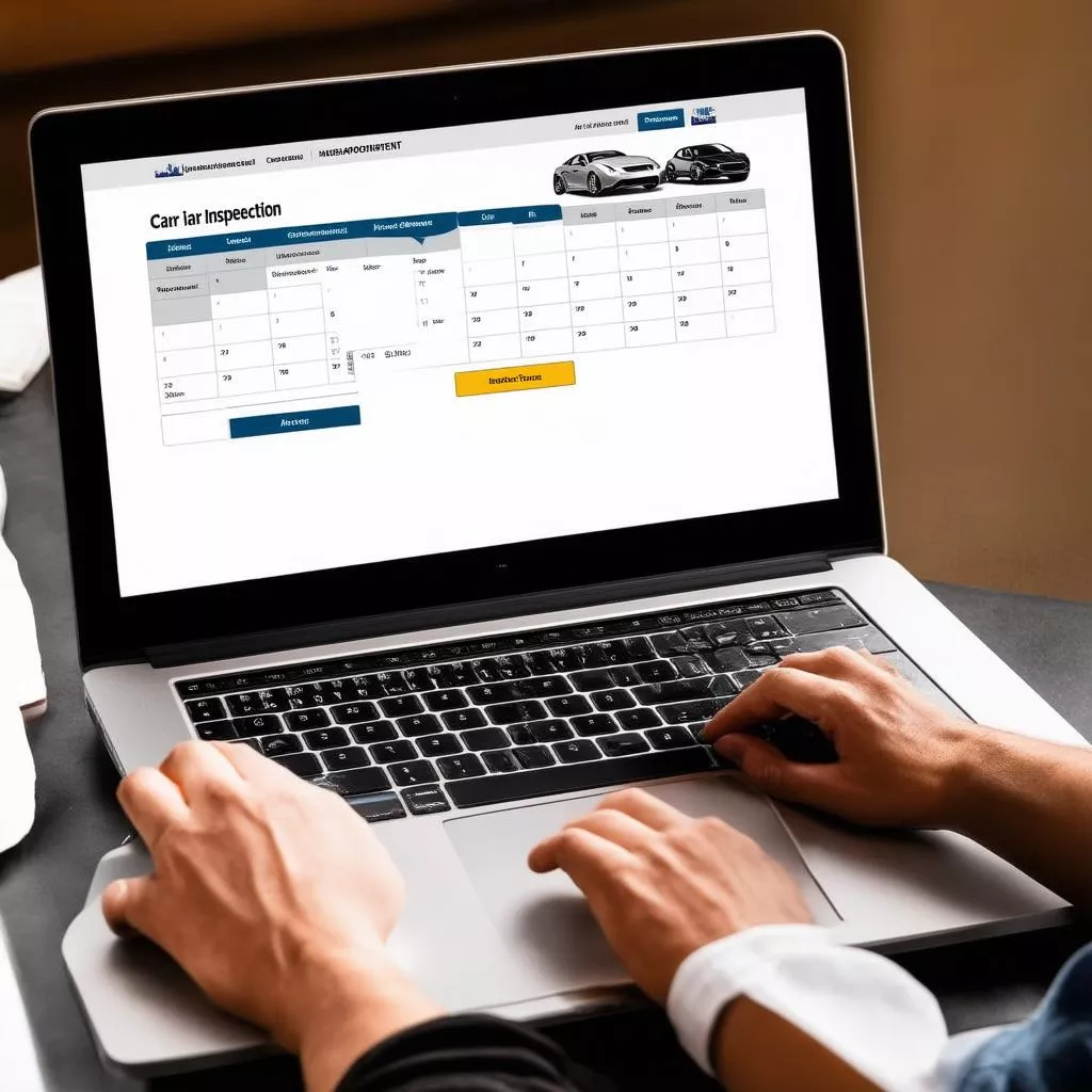 Booking a vehicle inspection appointment online