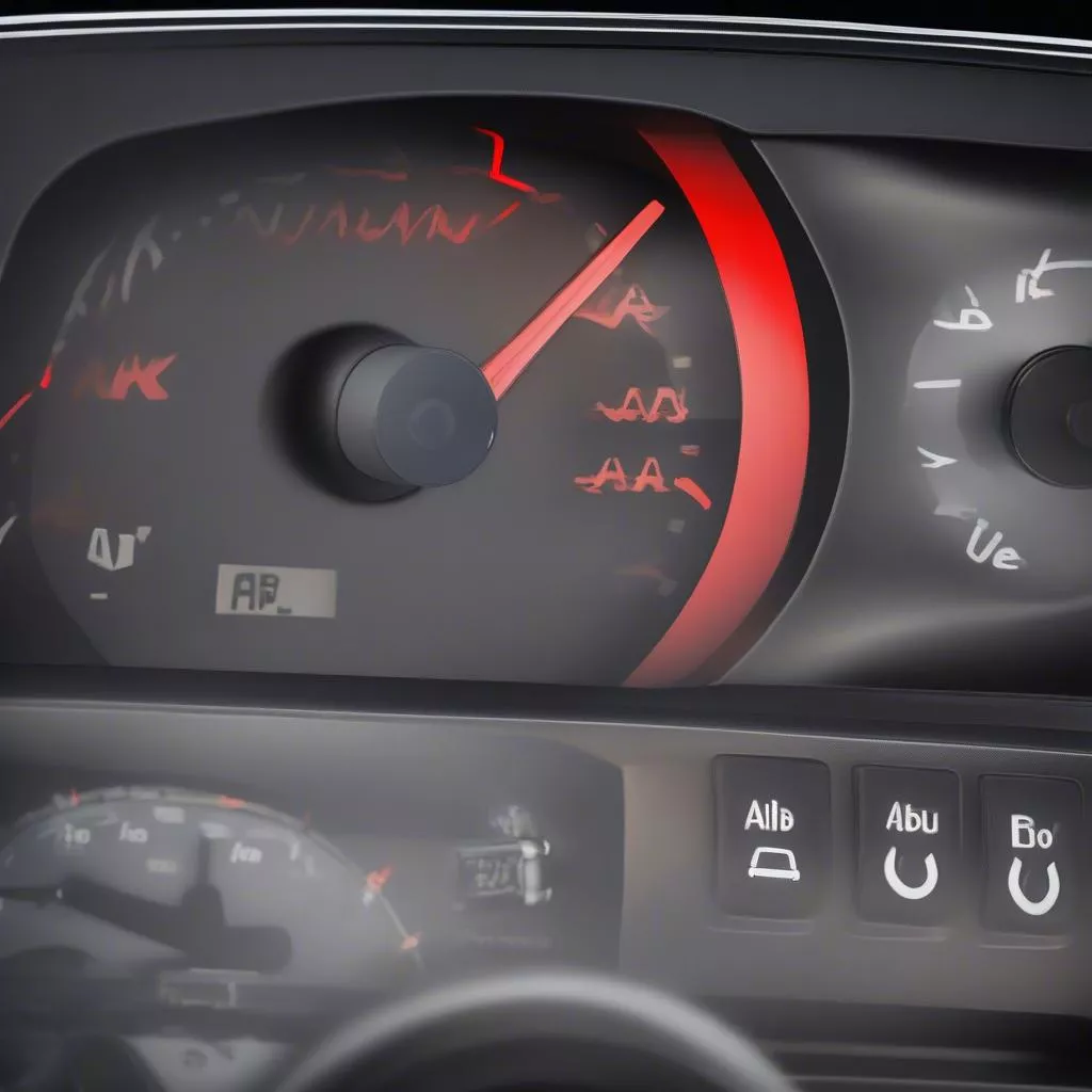 Illuminated ABS warning light