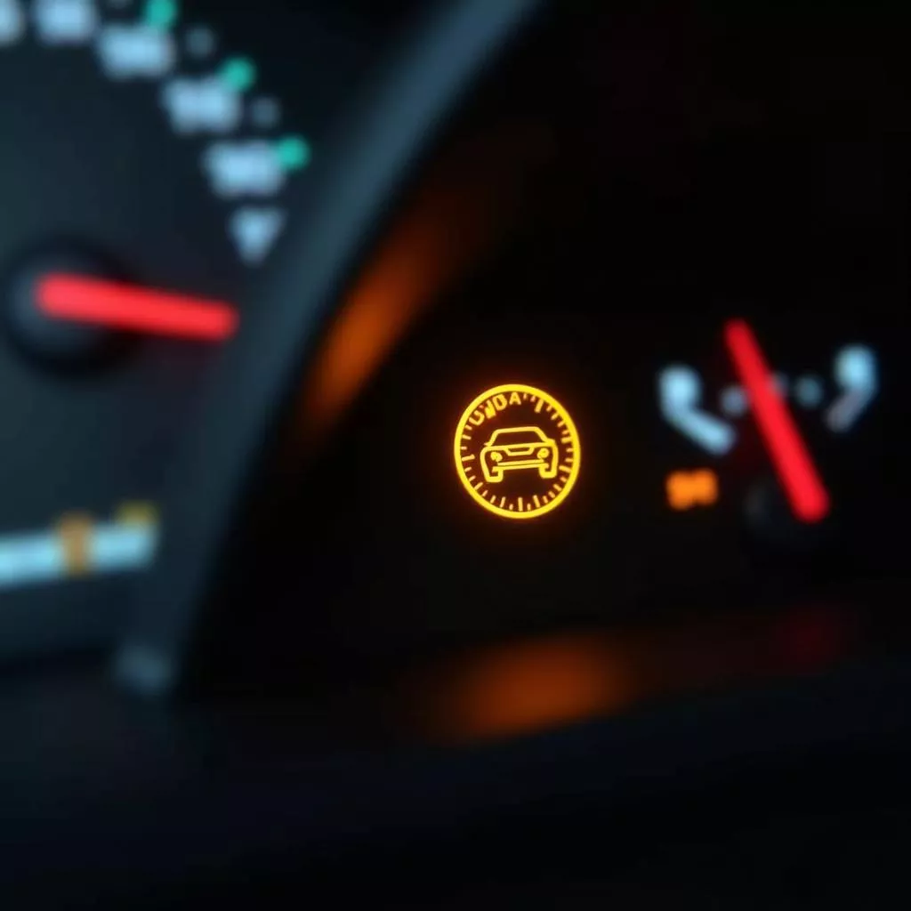 Đèn báo màu vàng trên ô tô