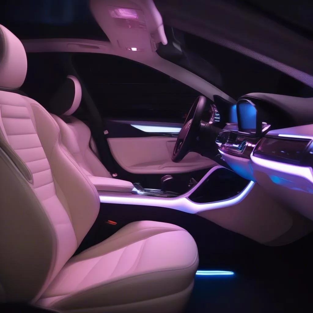 Đèn led gầm ghế ô tô tạo phong cách sang trọng