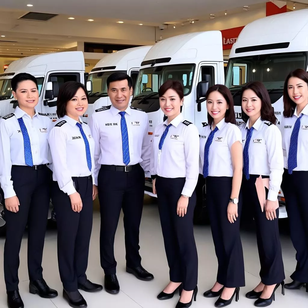 XE TẢI HÀ NỘI staff ready to serve customers