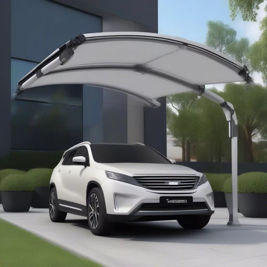 Smart car umbrella with remote control for easy operation