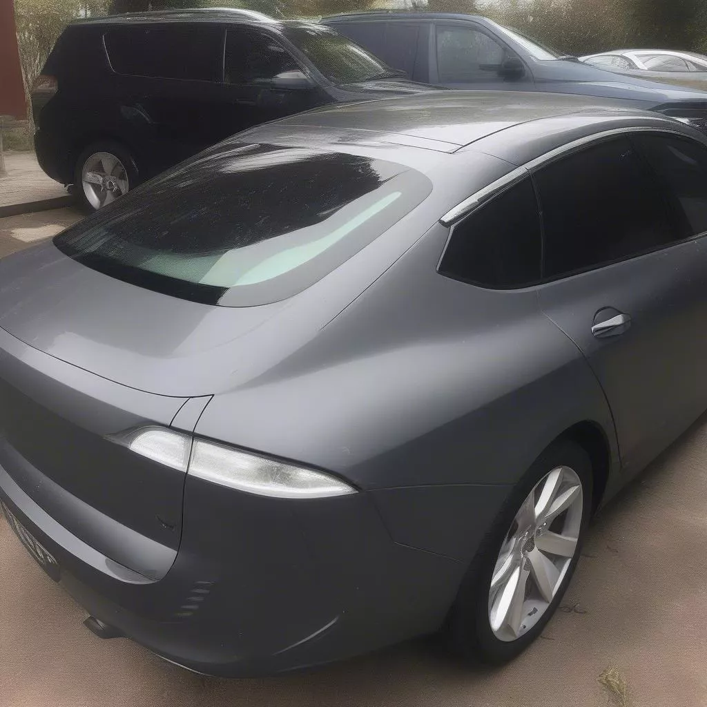 PPF being applied to a car