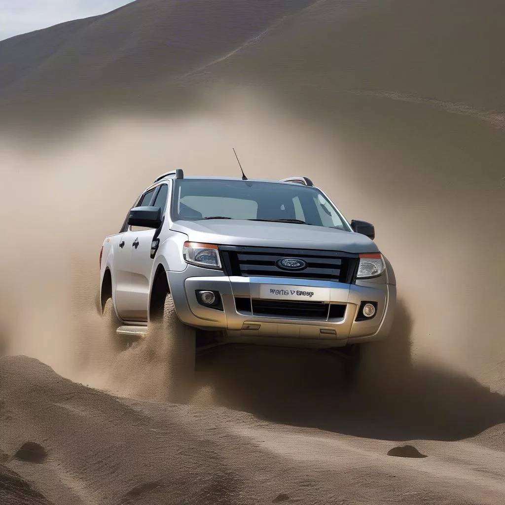 Ford Ranger 2009 tackling challenging terrain