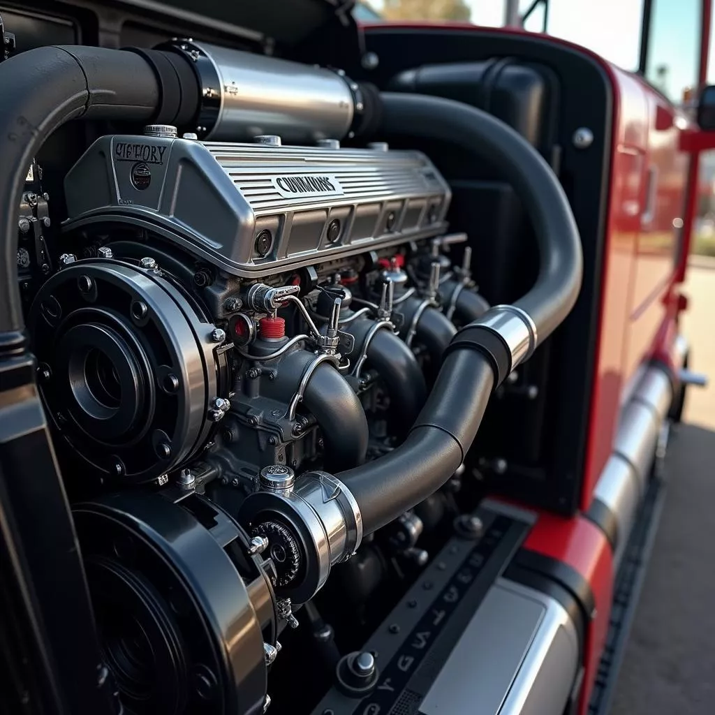 Động cơ Cummins ISX mạnh mẽ trên xe đầu kéo Freightliner Century 2008