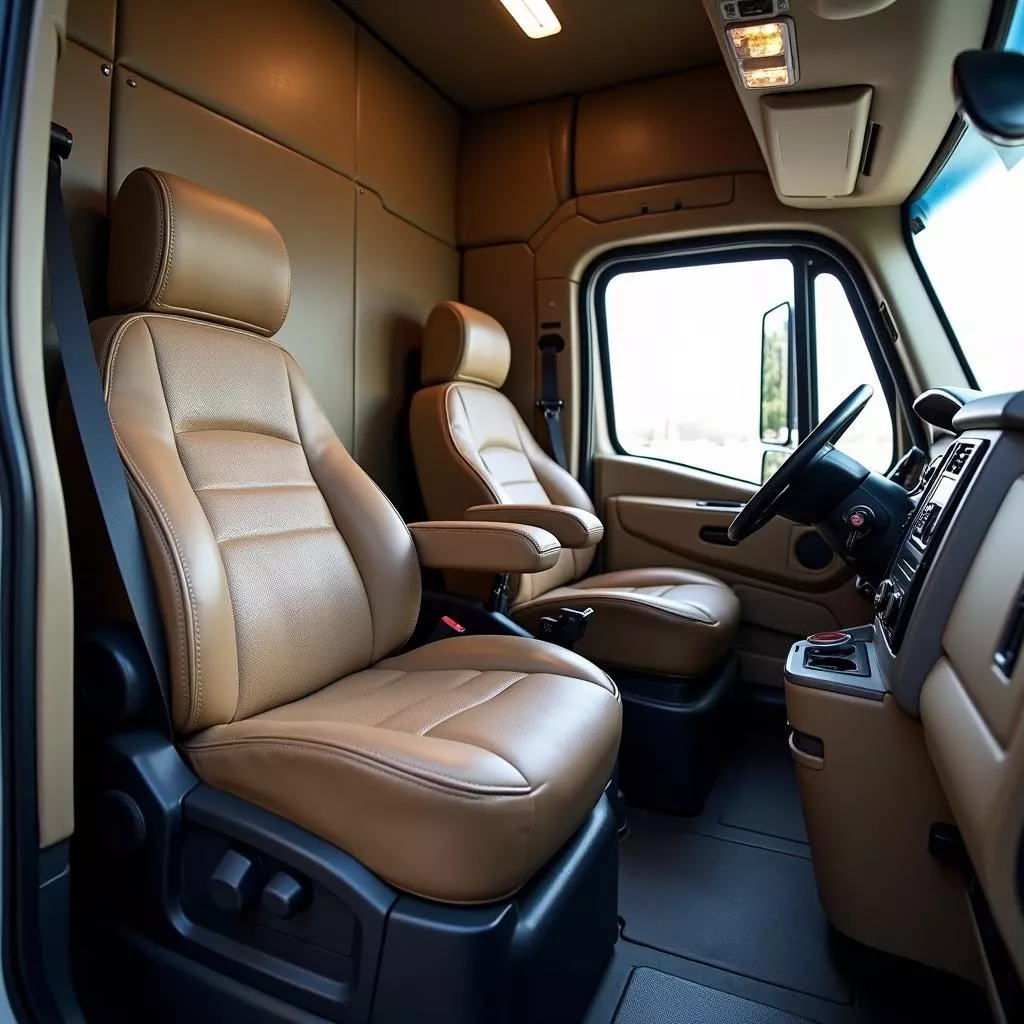 Nội thất tiện nghi trên xe đầu kéo Freightliner Century 2008