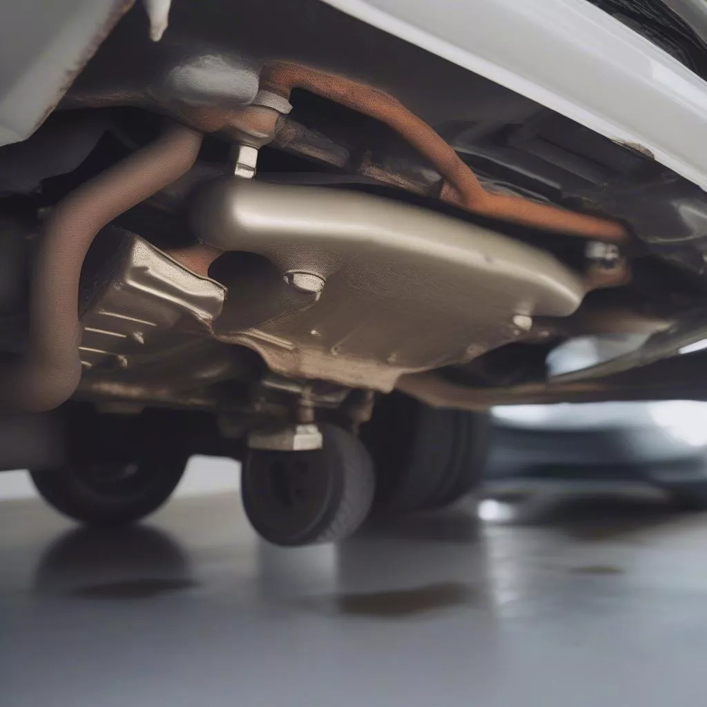 Gầm xe đã được sơn phủ