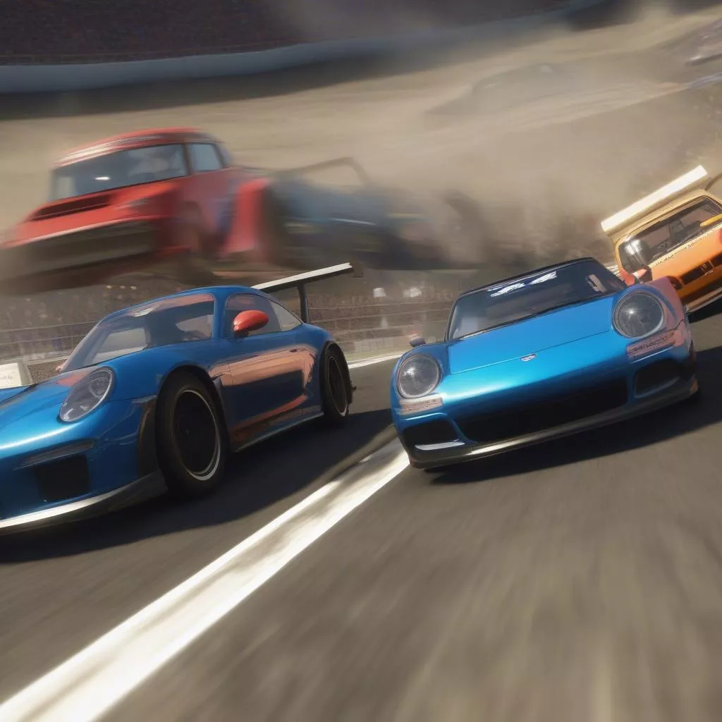 High-speed racing simulator game