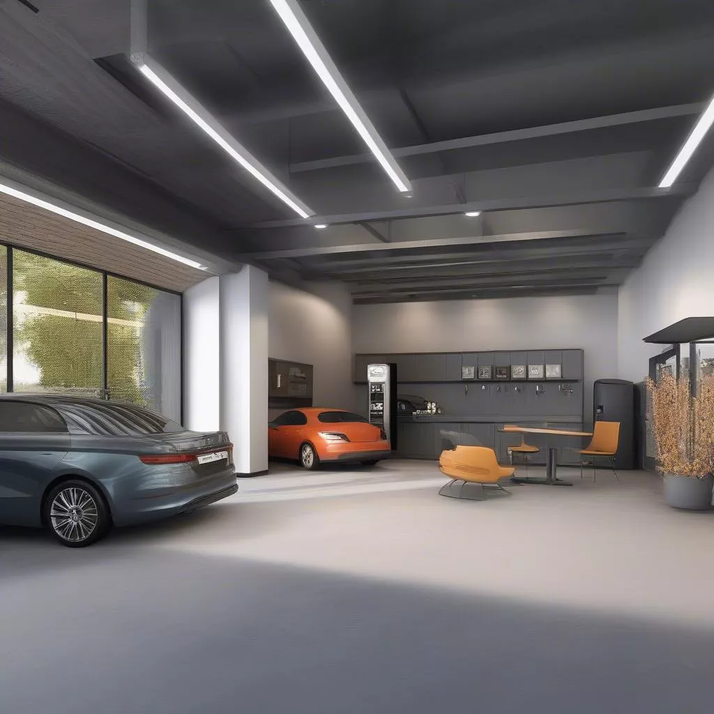 Well-Equipped Auto Repair Garage