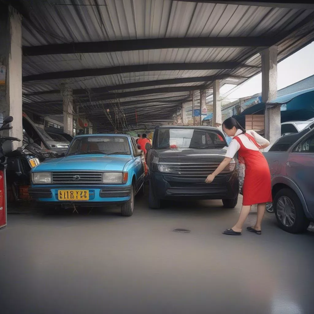 Service client professionnel dans un garage automobile à Bình Tân