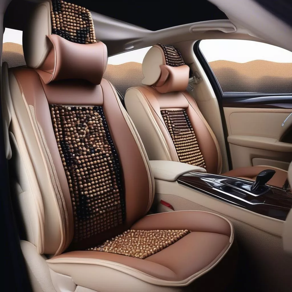 Hạt Gỗ Bọc Ghế Ô Tô: Sang Trọng, Phong Thủy Hay Chỉ Là Xu Hướng?