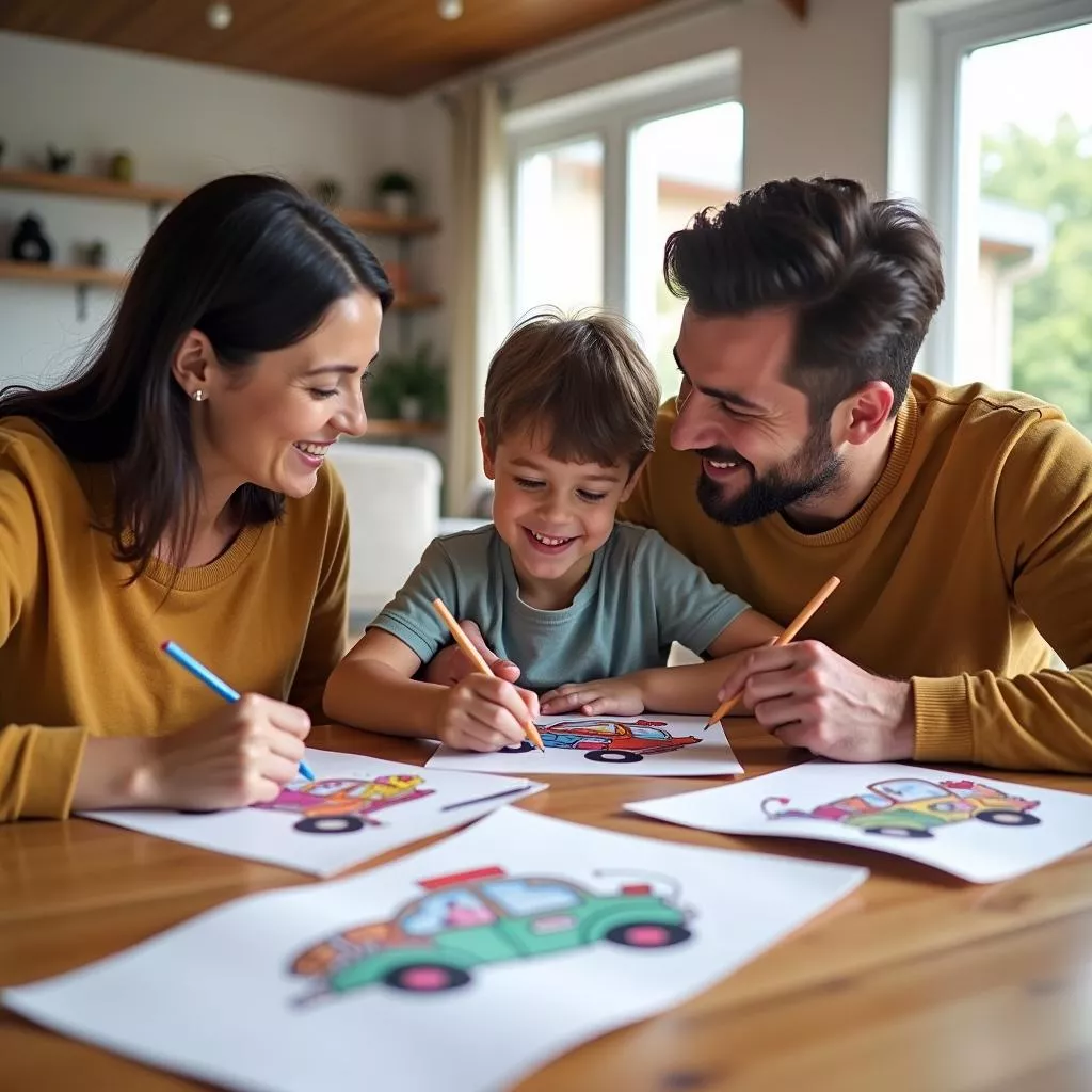 Family coloring together