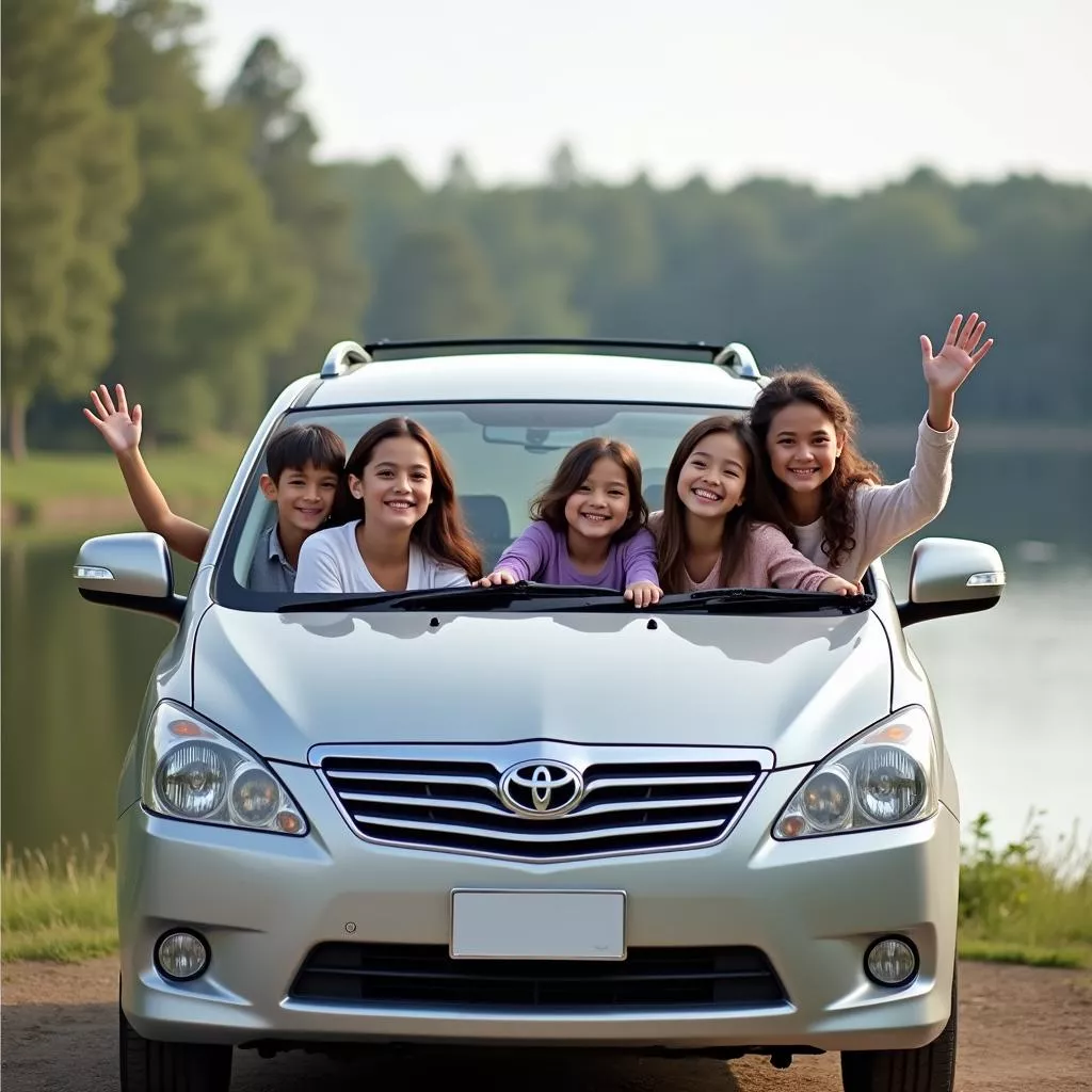 Gia đình hạnh phúc bên Toyota Innova 2012