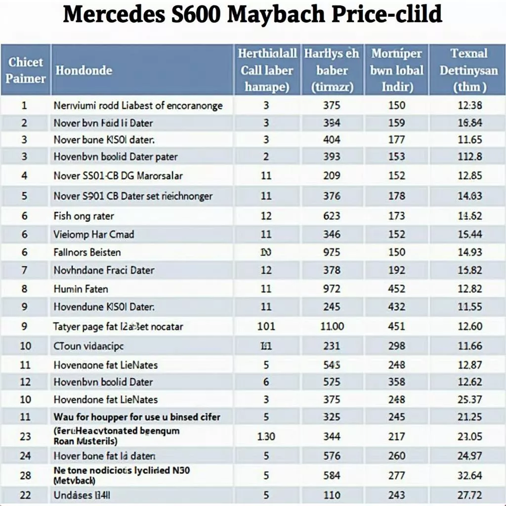 Bảng giá xe Mercedes S600 Maybach