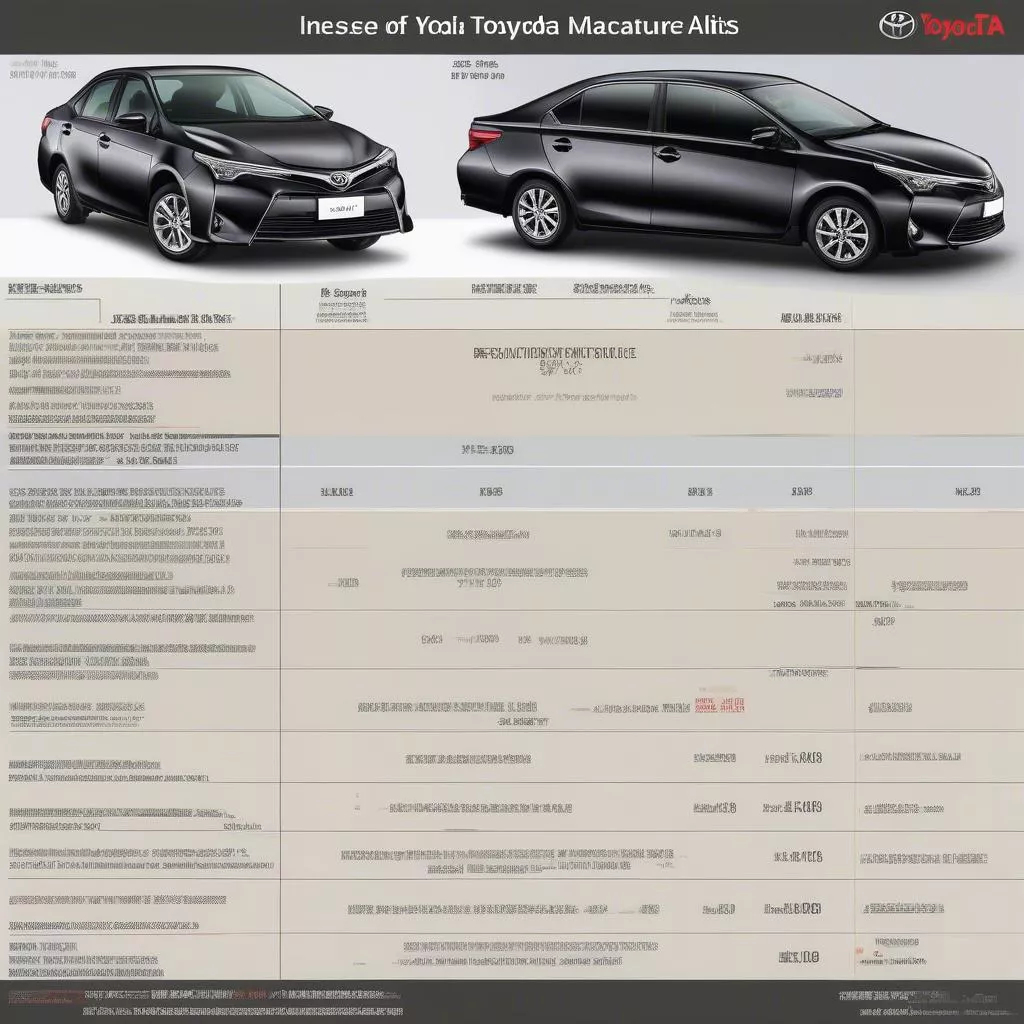 Bảng giá xe Toyota Altis cũ