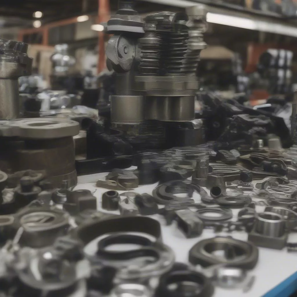 Gian hàng phụ tùng xe tải với chất lượng đa dạng