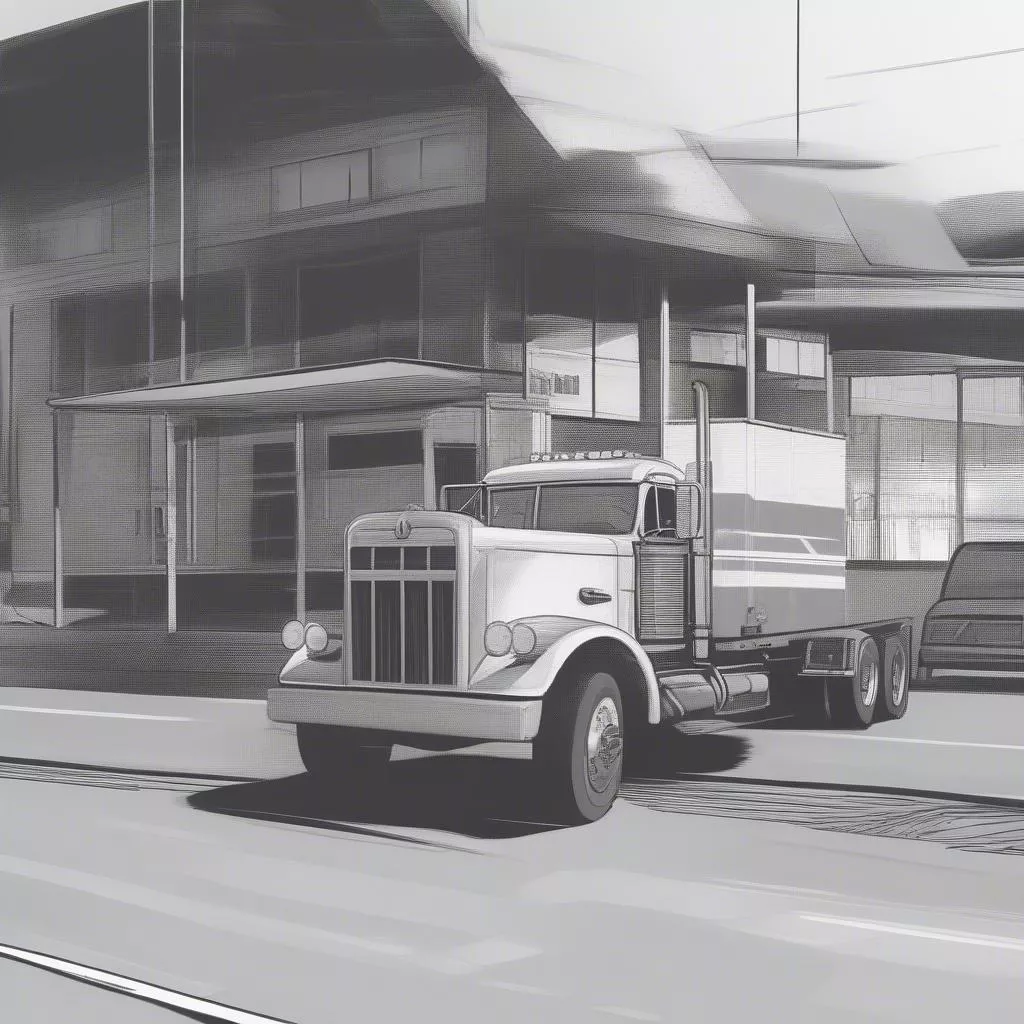 Giảng viên đang hướng dẫn học viên lái xe tải