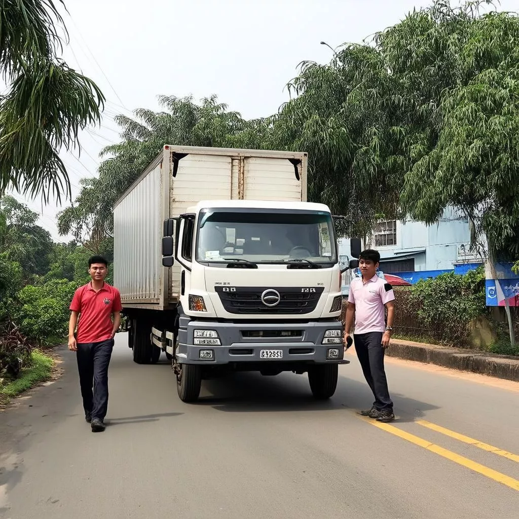 Truck delivery to customer in Hai Duong