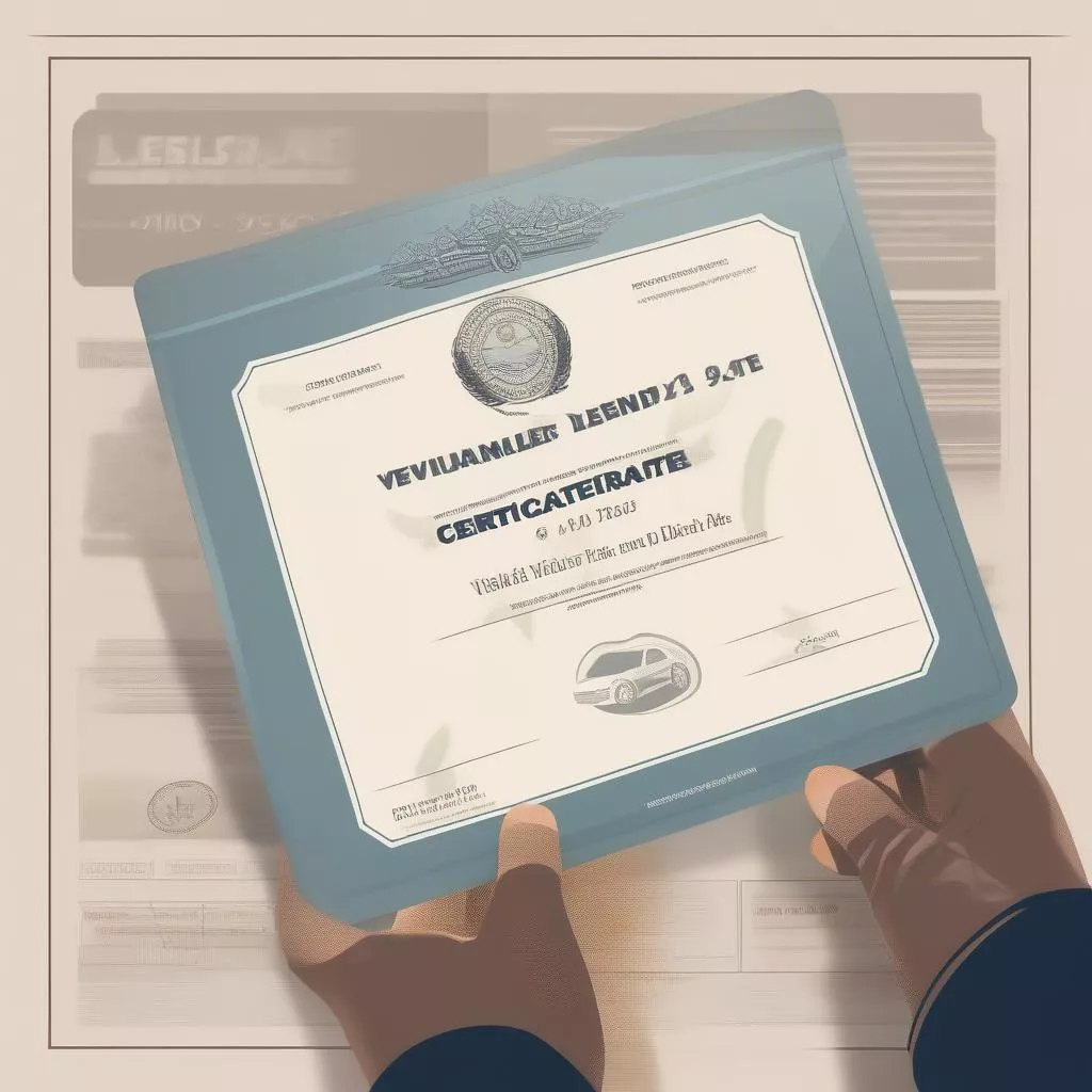 Car registration certificate