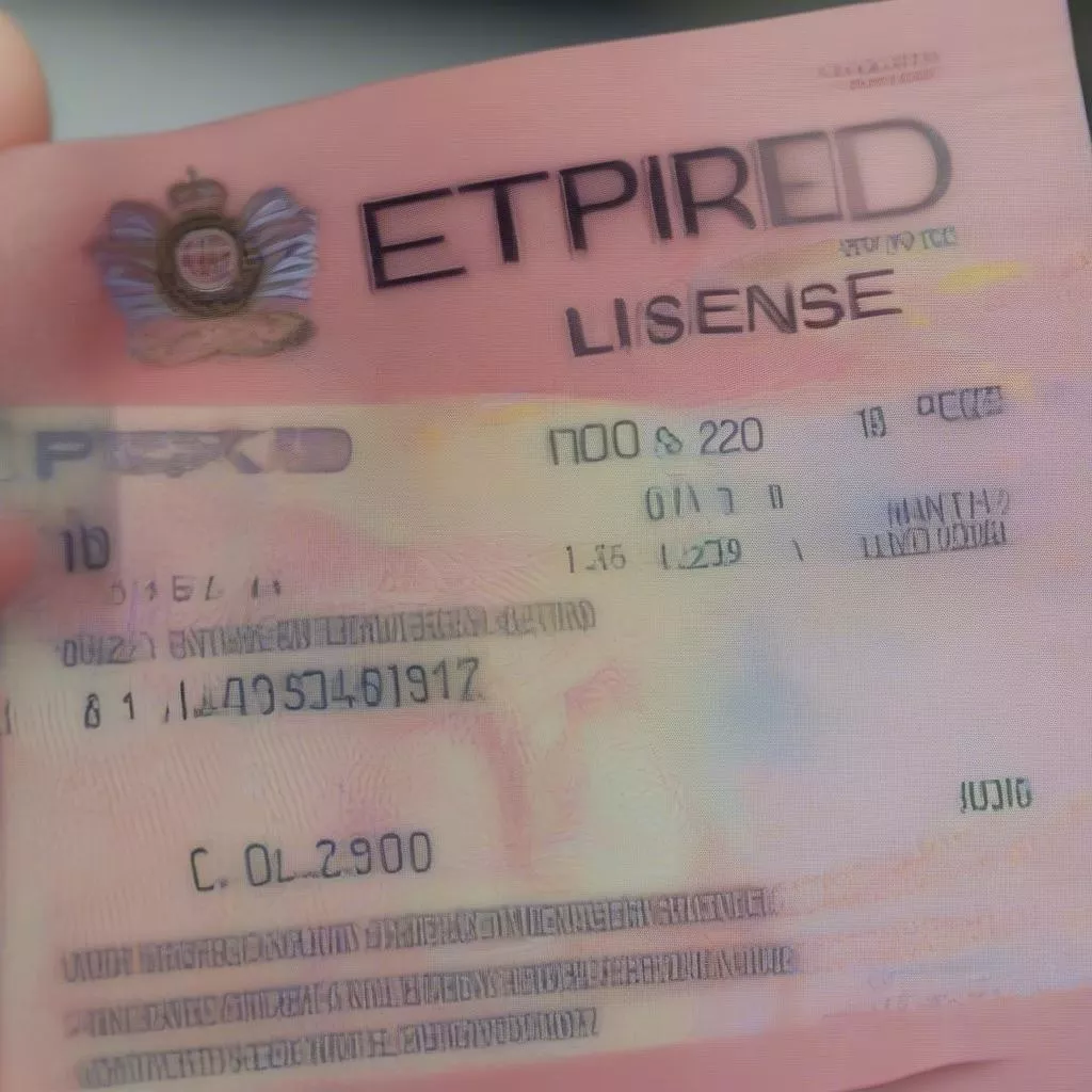Giấy phép lái xe hết hạn bị phạt tiền và giữ xe