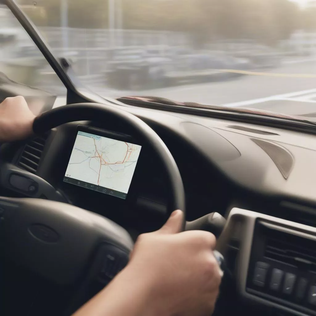 Truck route tracking on a GPS device