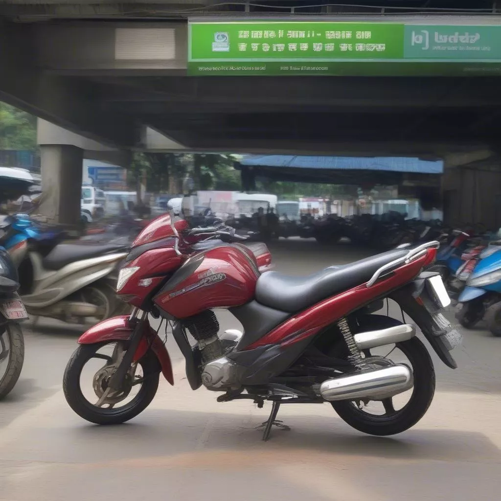 Motorcycle Parking at Nuoc Ngam Bus Station