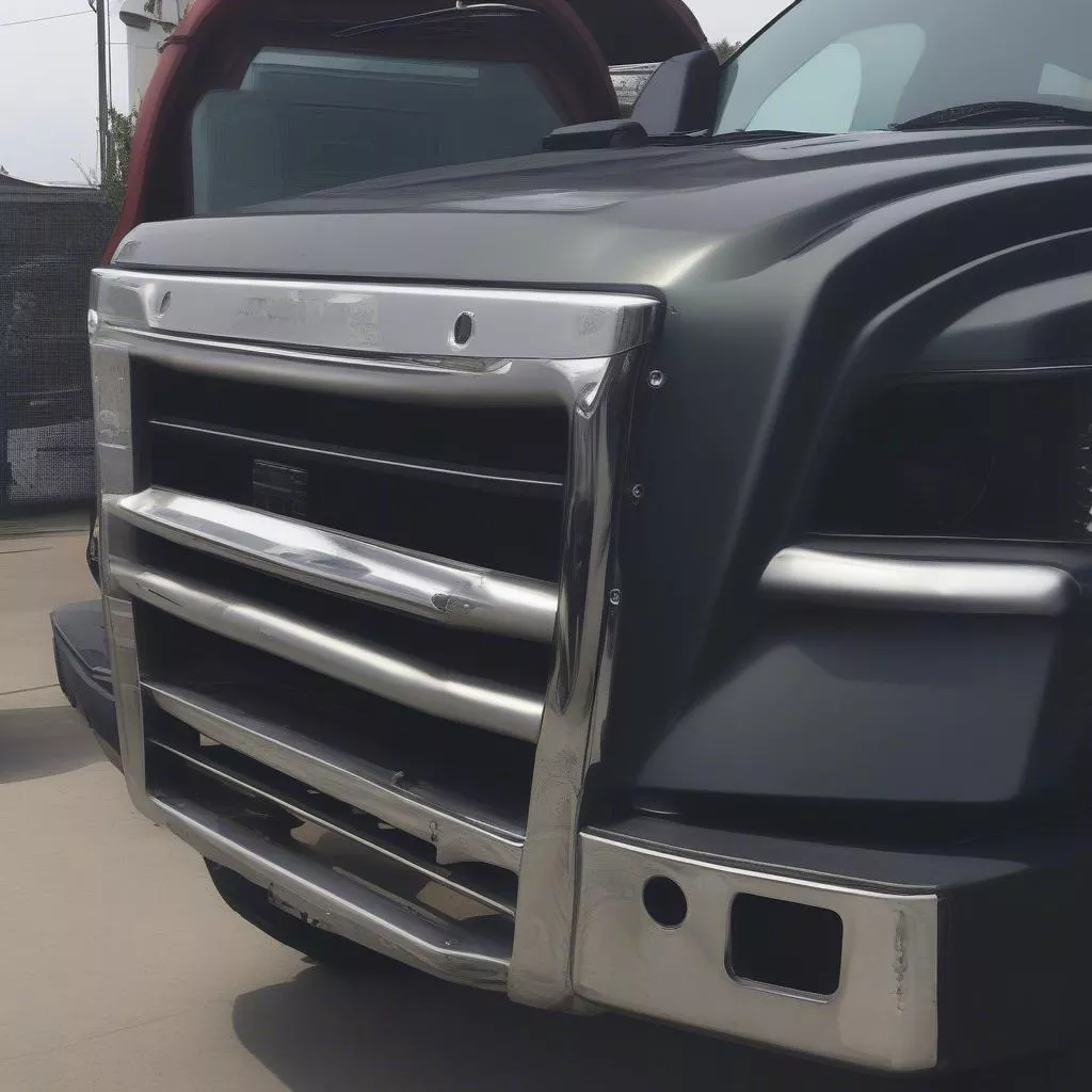 hàn cản trước xe tải
