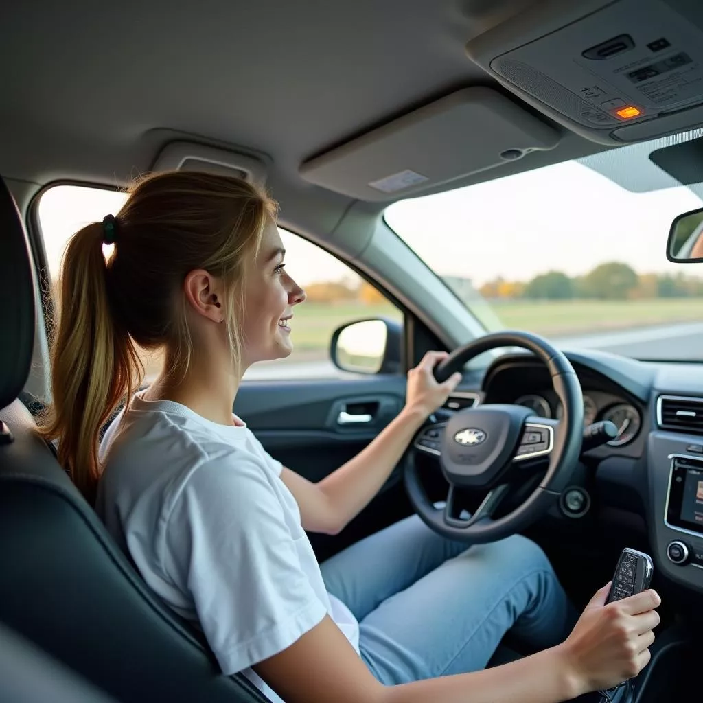 Học viên thực hành lái xe