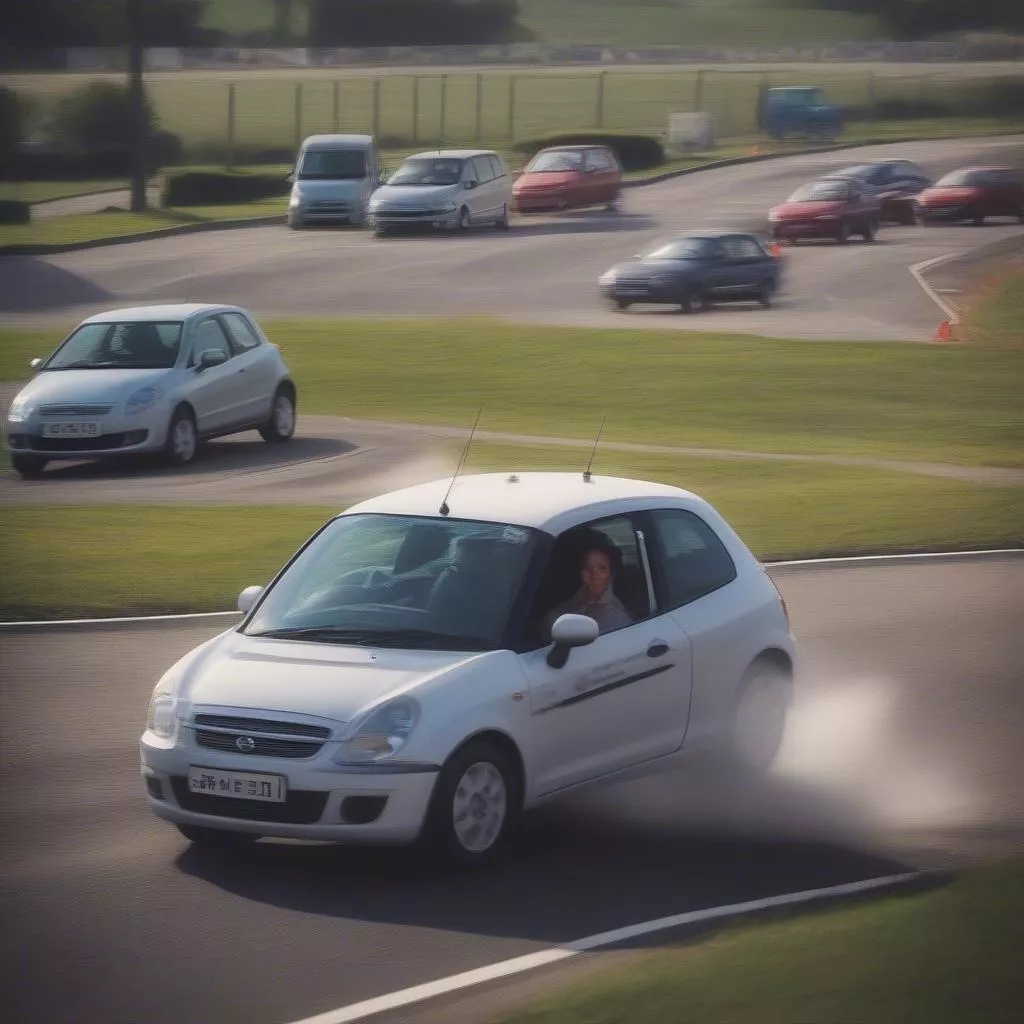 Học viên tập lái xe ô tô