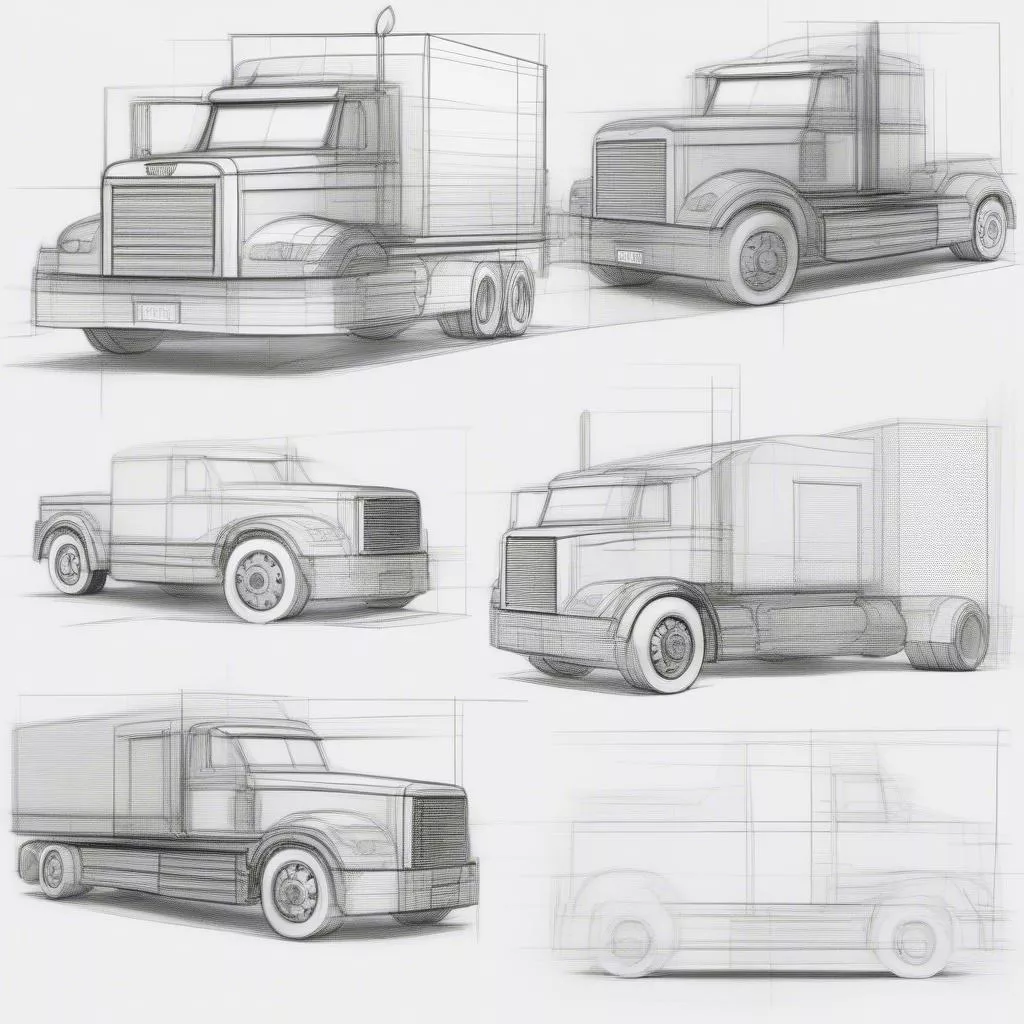 Hướng dẫn vẽ xe tải 3D