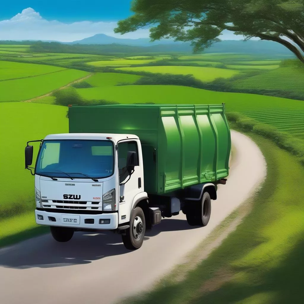 Xe tải Isuzu 5 tấn chạy trên đường