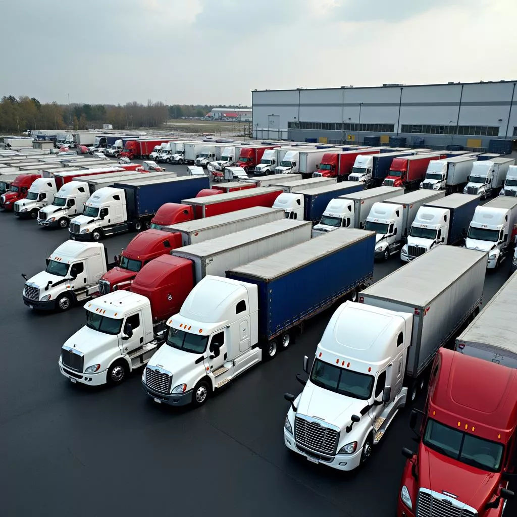 Magazzino di autocarri